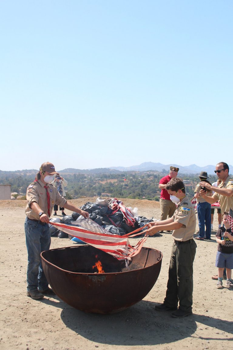 Flags retired during annual ceremony